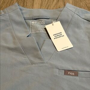 Figs Sky Blue Medical Scrub Top